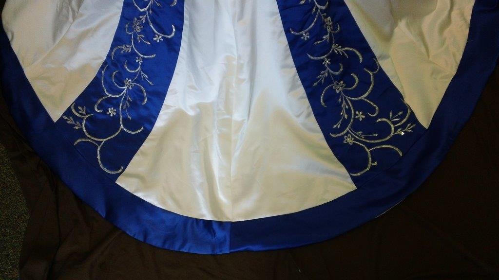 ivory and royal wedding gown